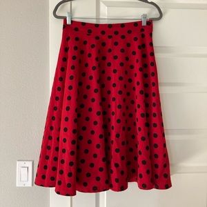 Rock Steady Red Polka Dot Skirt
